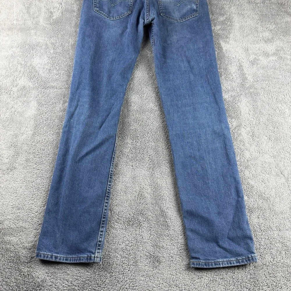 Levis 511 Slim Fit Skinny Jeans Mens 31x32 Blue Medium Wash Low Rise Distressed‎